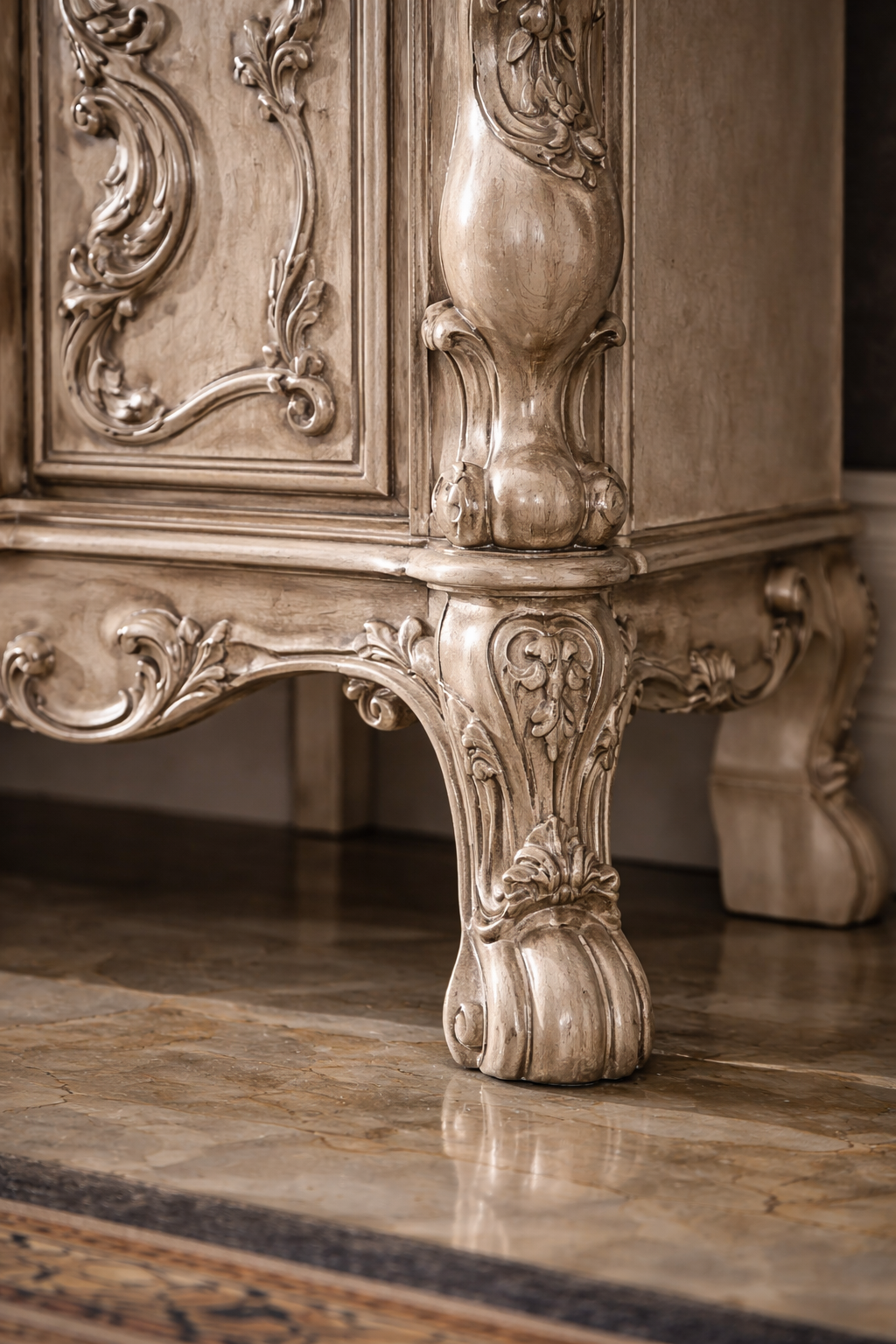 MODERN MINIMALIST LUXURY ENTERTAINMENT CONSOLE WITH REFINED HANDCRAFTED DETAILS AND INTEGRATED DISPLAY STORAGE CABINETS DESIGN - Image 7