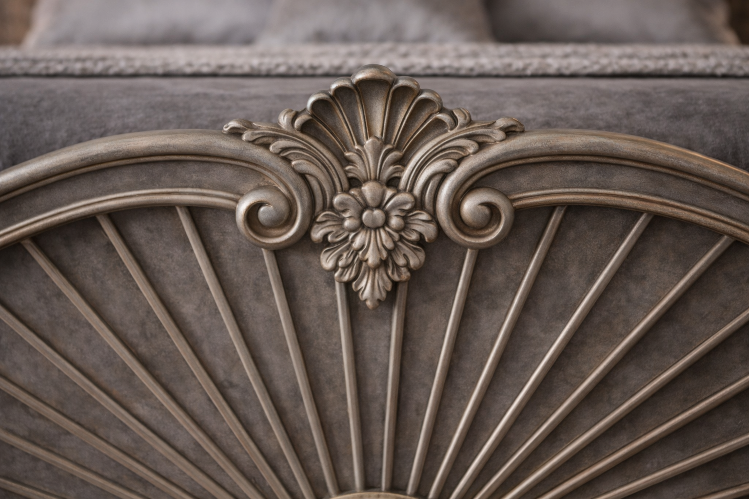 IMPERIAL GREY ROYALE HANDCRAFTED LUXURY BED WITH ROYAL SIDE TABLES INSPIRED BY CLASSIC EUROPEAN ELEGANCE - Image 5